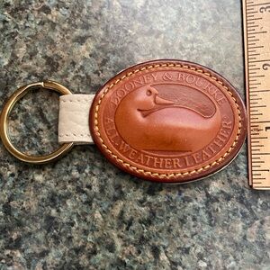 NWT Vintage Dooney & Bourke Bone & Tan Leather BIG DUCK KeyKeeper NEVER CARRIED
